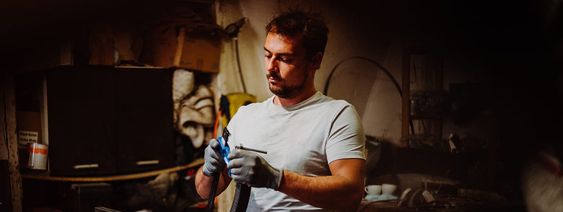 Bannière Florentin Lavigne dans son atelier